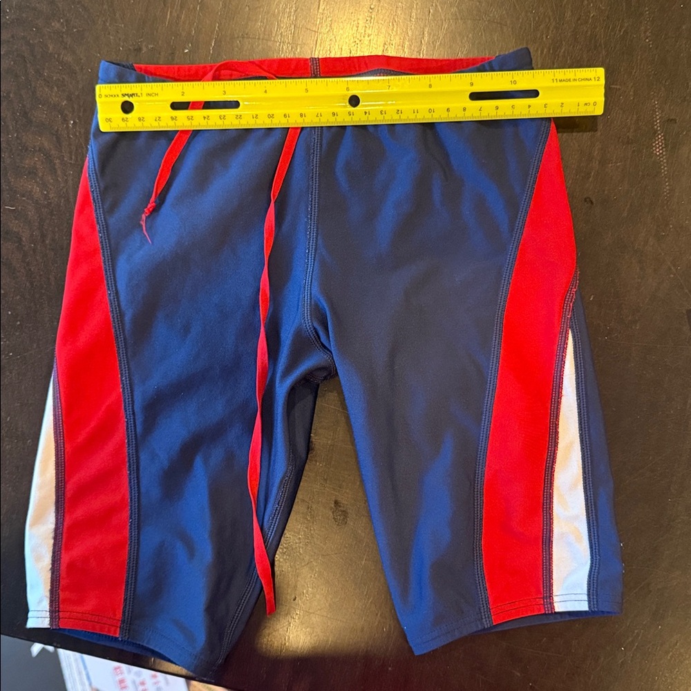 Speedo size 26 Navy and Red Swim Jammer great condition - Picture 8 of 9